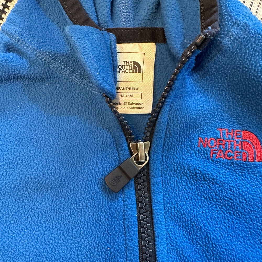 The North Face Blue Fleece Jacket Coat 12-18 M